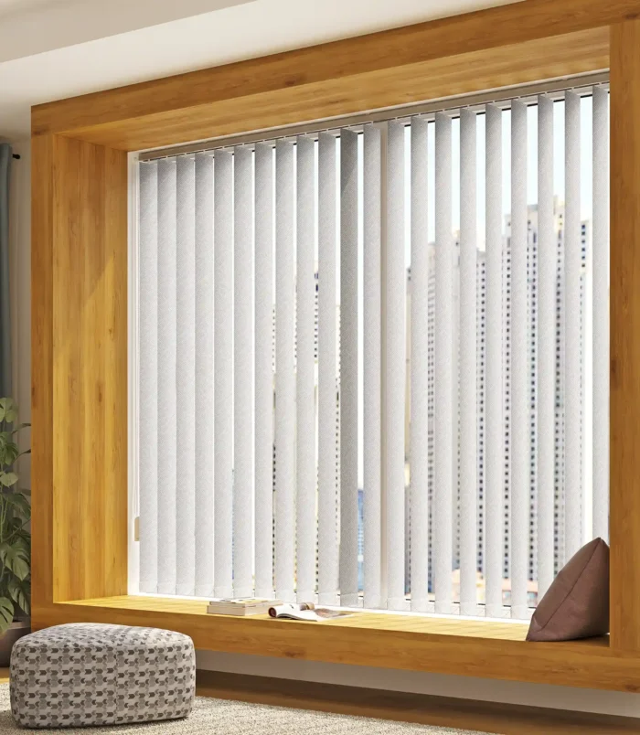 ستائر شرائح النسيج العمودية 127 مم - رمادي