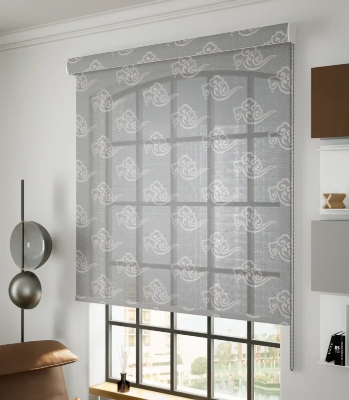 ستائر الرولر للوقاية الشمسية (سن سكرين) - رمادي