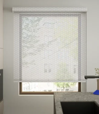 ستائر الرولر للوقاية الشمسية (سن سكرين) مطبوعة - أزرق