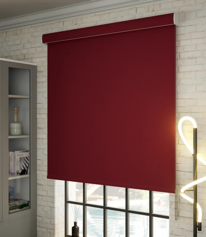 ستائر الرولر تعتيم (بلاك أوت) - أحمر