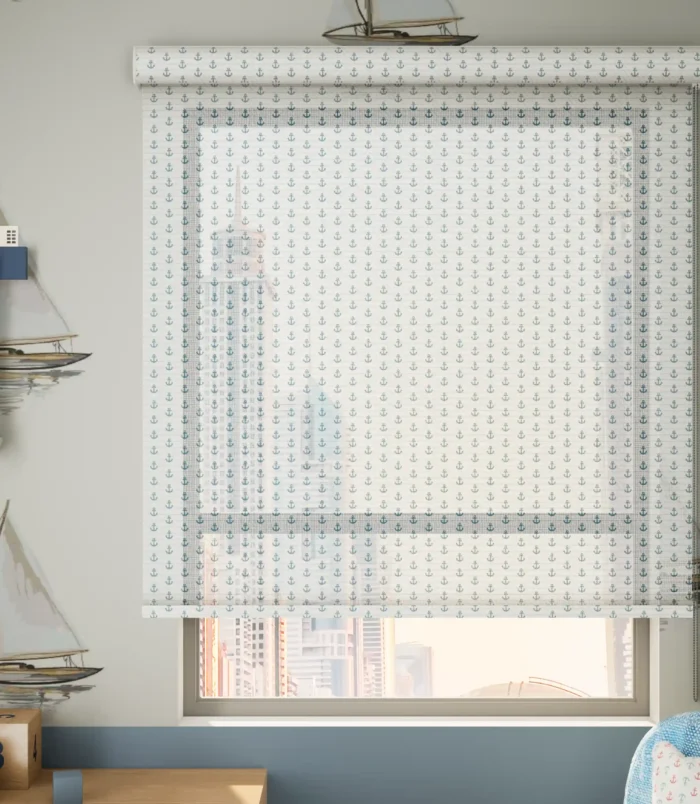 ستائر الرولر للوقاية الشمسية (سن سكرين) مطبوعة - أوف وايت