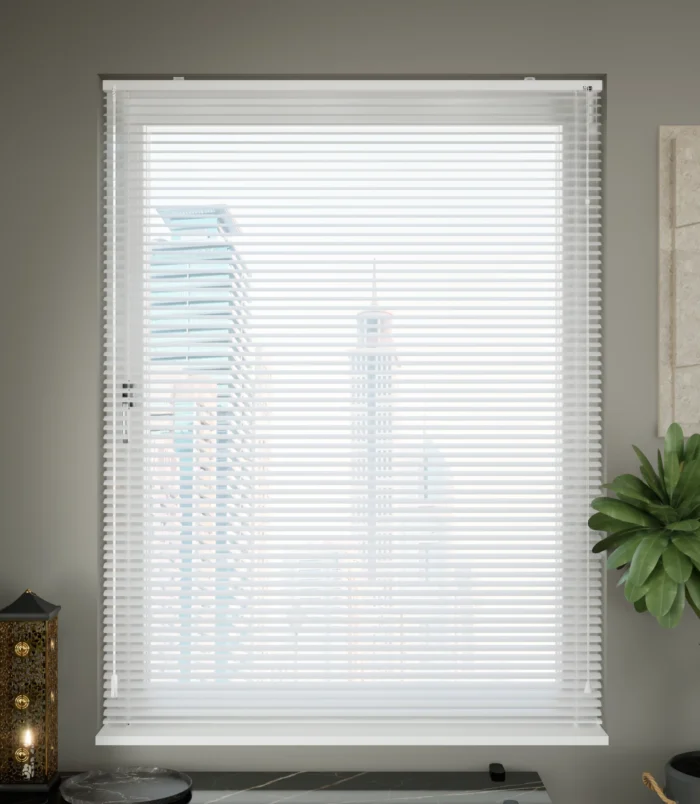 ستائر شرائح الألومنيوم - ابيض