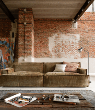 كنب ثلاثي مودرن شانيل - ذهبي 285 سم