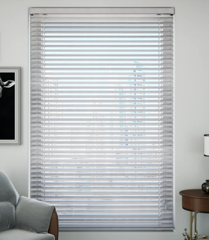 ستائر شرائح الألمنيوم الكلاسيكية 50 مم - فضي