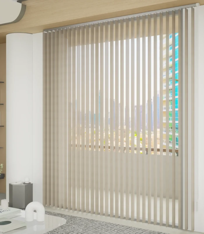 ستائر شرائح الألمنيوم العمودية 89 مم - عاجي