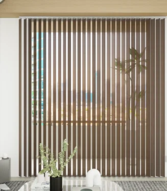 ستائر شرائح الألمنيوم العمودية 89 مم - بني