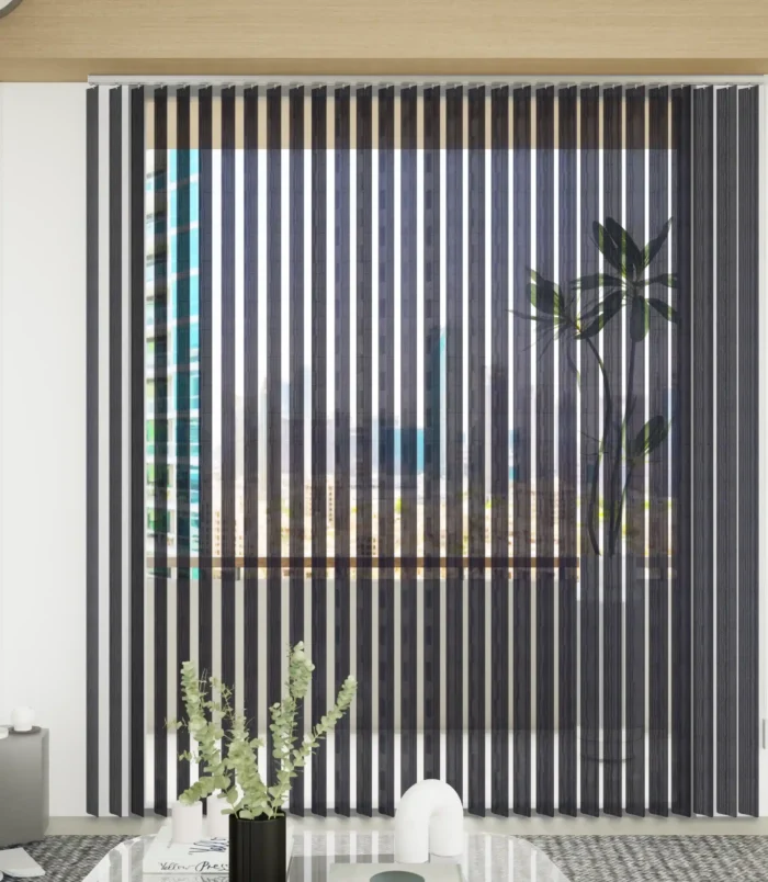 ستائر شرائح الألمنيوم العمودية 89 مم - الأزرق الداكن